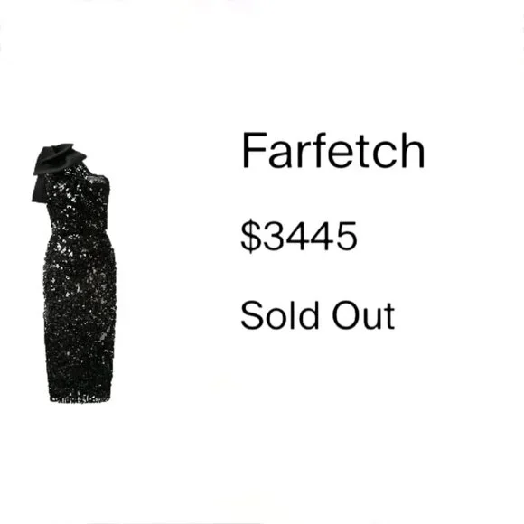 Dolce & GabbanaFollow Bow-Embellished Sequin Dress Size 44 IT, M US NEW